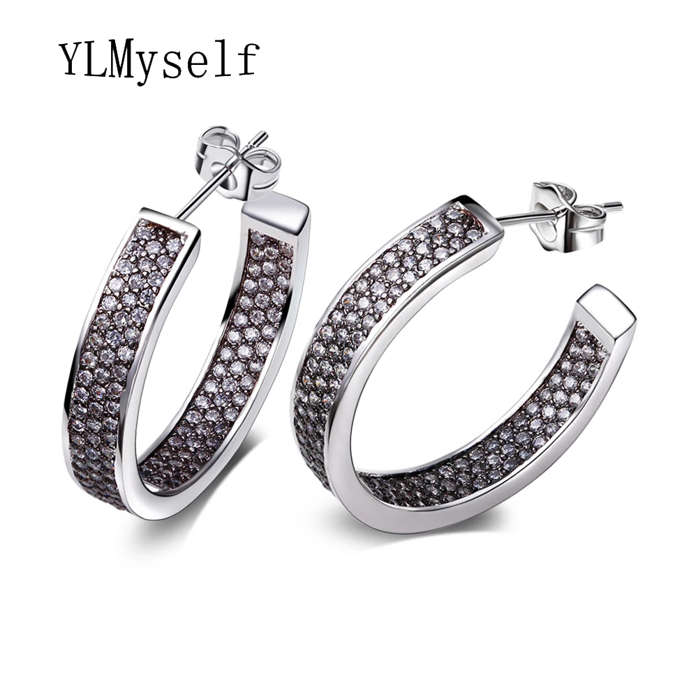 Amazing Flash White/Black Hoop earring aros Round-Shape with Brilliant Austrian Zirconia brinco feminino Hoop Earrings for Women
Amazing Flash White/Black Hoop earring aros Round-Shape with Brilliant Austrian Zirconia brinco feminino Hoop Earrings for Women