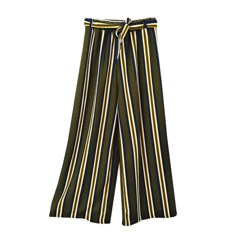Loose Women Stripe Trousers High Waist Broad Leg Pants long Female Elegant Casual Pants
Loose Women Stripe Trousers High Waist Broad Leg Pants long Female Elegant Casual Pants