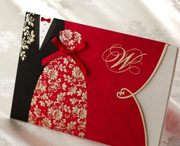 Free Shipping 50PCS/LOT CW1051 Bride & Groom Dress Wedding Invitation Card With Envelope
Free Shipping 50PCS/LOT CW1051 Bride & Groom Dress Wedding Invitation Card With Envelope