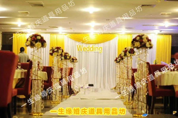 NEW Designed Wedding Backdrops with luxurious Gold Swag for Wedding Decorations 3m*6m wedding stage curtain
NEW Designed Wedding Backdrops with luxurious Gold Swag for Wedding Decorations 3m*6m wedding stage curtain