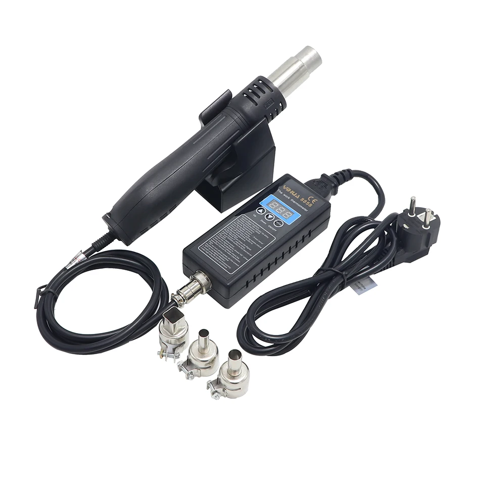 Yihua 8858 887 hot air gun hot air station BGA rework station 650W adjustable electronic heating air gun blowing tin
Yihua 8858 887 hot air gun hot air station BGA rework station 650W adjustable electronic heating air gun blowing tin