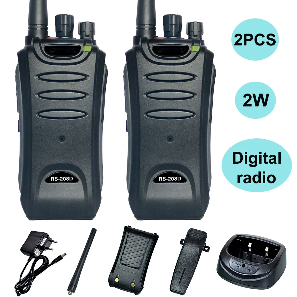 2PCS UHF 2W Digital Radio Professional Walkie Talkies with 1650mAh Li-ion Battery 16 Channels Two Way Radio Transceiver
2PCS UHF 2W Digital Radio Professional Walkie Talkies with 1650mAh Li-ion Battery 16 Channels Two Way Radio Transceiver