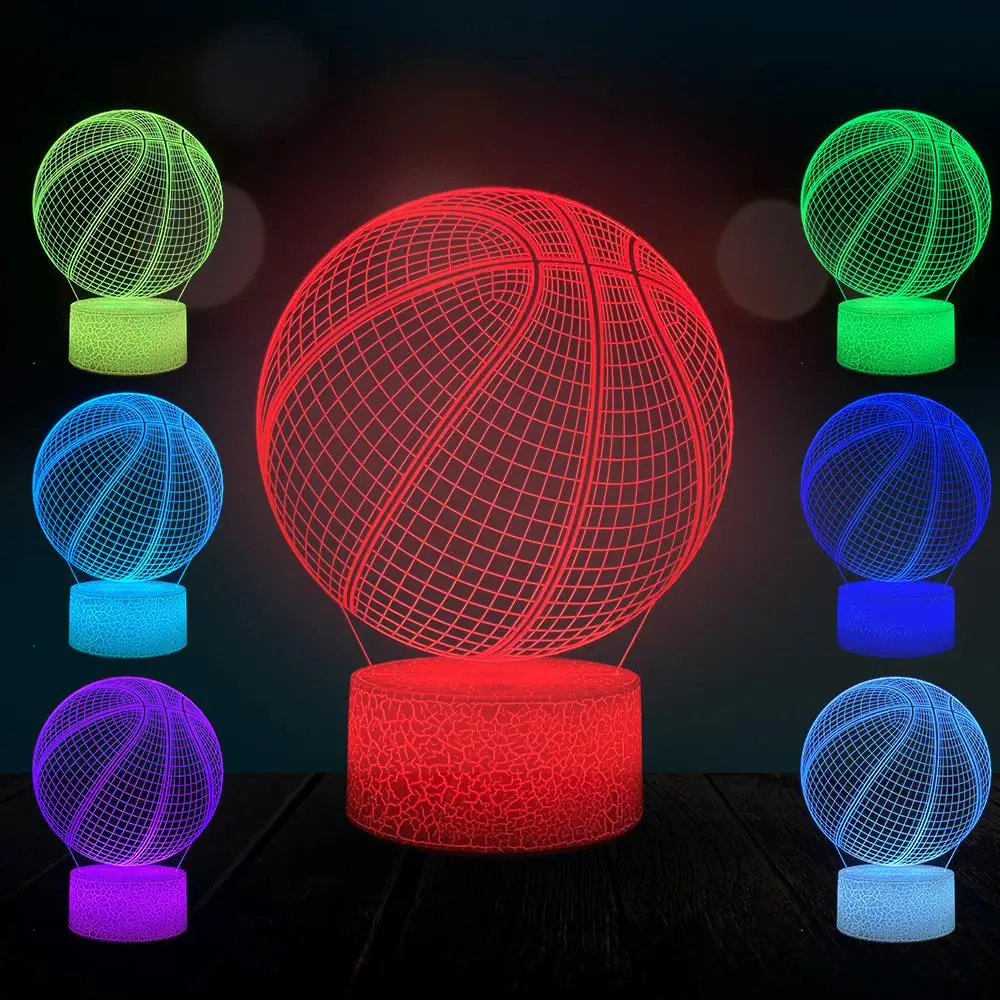 Sport Boy Gift Basketball 3D LED Bulb Lamp USB Illusion Night Light Birthday Party Atmosphere Table Multicolor Home Decor Toy
Sport Boy Gift Basketball 3D LED Bulb Lamp USB Illusion Night Light Birthday Party Atmosphere Table Multicolor Home Decor Toy