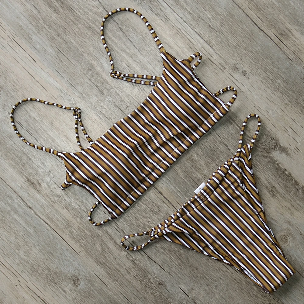 Striped Bikini Hot Thong Swimwear Bandage Brazilian Bikinis Sexy Bikini Women Swimsuit Bathing Suit Set maillot de bain
Striped Bikini Hot Thong Swimwear Bandage Brazilian Bikinis Sexy Bikini Women Swimsuit Bathing Suit Set maillot de bain