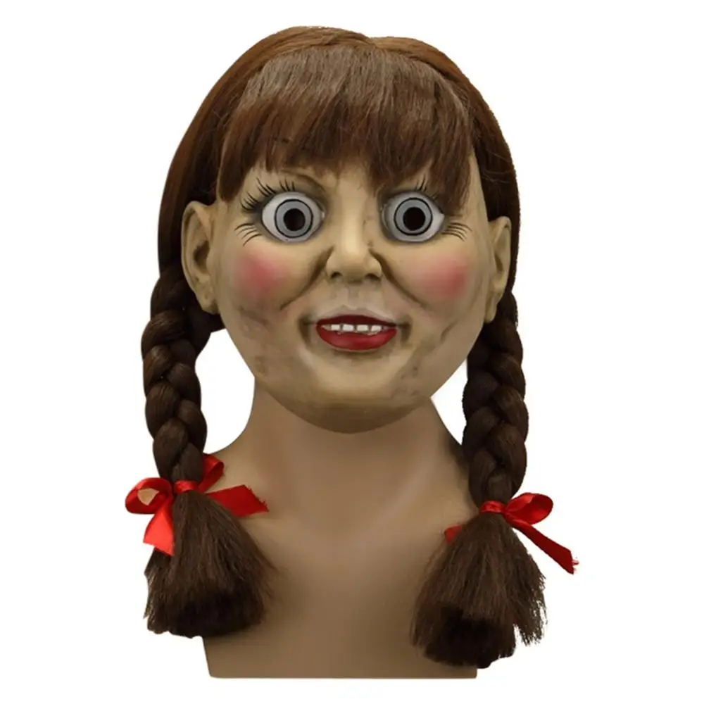 Annabelle Mask Horror Movie Annabelle Comes Home Costume Props Mask Heargear with Braid Wig Halloween Scary Mask for Party
Annabelle Mask Horror Movie Annabelle Comes Home Costume Props Mask Heargear with Braid Wig Halloween Scary Mask for Party