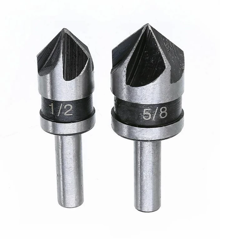 6pcs HSS 5 Flute Countersink Drill Bit 82Degree Point Angle Chamfer Chamfering Countersinking Cutter 1/4" Round Shank Power Tool
6pcs HSS 5 Flute Countersink Drill Bit 82Degree Point Angle Chamfer Chamfering Countersinking Cutter 1/4" Round Shank Power Tool