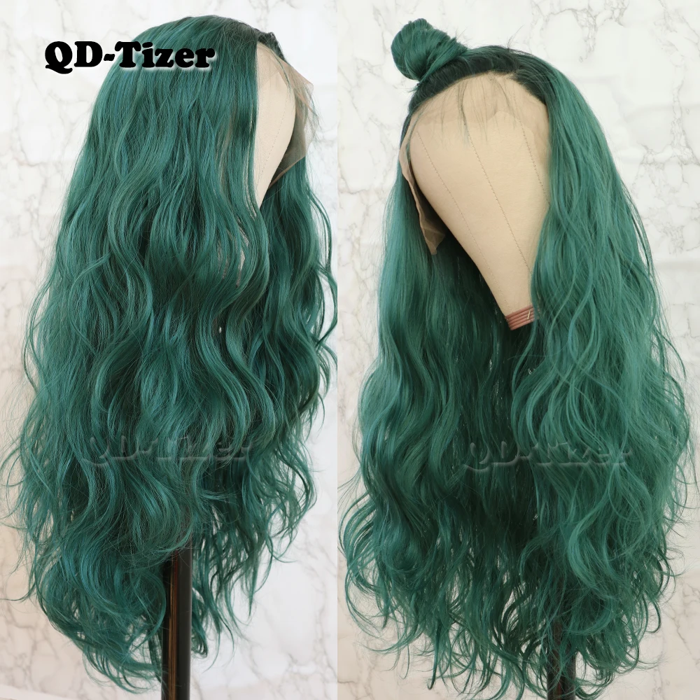 QD Tizer волосы свободные волнистые кружевной парик с BabyHair Glueless Жаростойкие