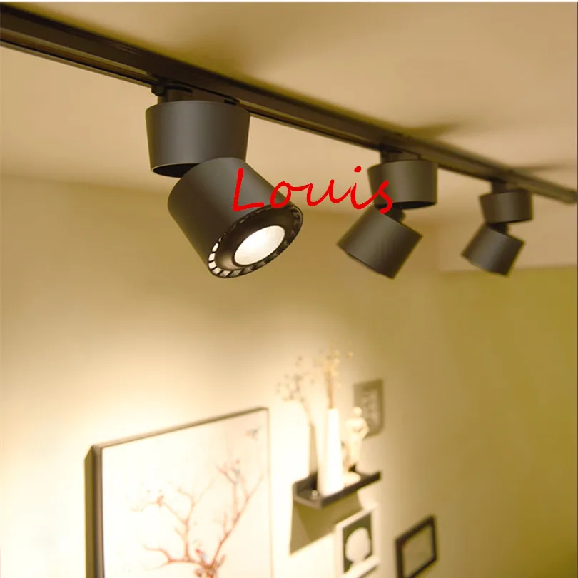 8x Dimmable Adjustable 360 Rotatable LED Downlights 15W 20W AC110-220V Ceiling Lamps Track Lighting Rail Spotlight | Освещение