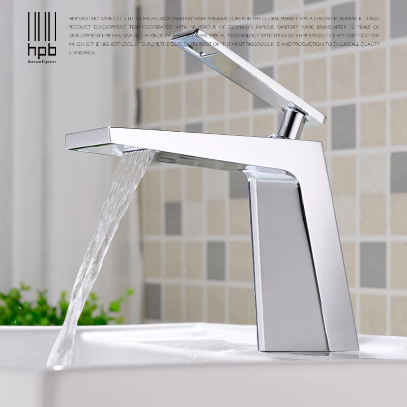 HPB Waterfall Copper Brass Basin Faucet Bathroom Sink Tap Mixer Deck Mounted Hot and Cold Water Single Handle Single Hole HP3045
HPB Waterfall Copper Brass Basin Faucet Bathroom Sink Tap Mixer Deck Mounted Hot and Cold Water Single Handle Single Hole HP3045