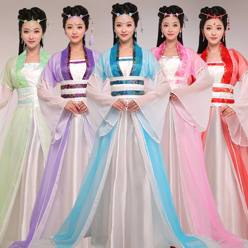Ancient Chinese Costume Hanfu Cosplay Traditional Chinese Dance Costumes 4 Color Women Stage & Dance Wear
Ancient Chinese Costume Hanfu Cosplay Traditional Chinese Dance Costumes 4 Color Women Stage & Dance Wear