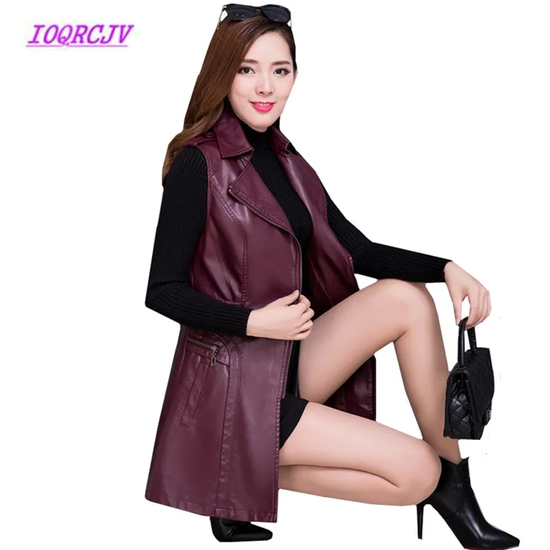 Female Waistcoat 2018 New Spring Autumn High Quality PU Leather Vest Jacket Slim Plus Size 5XL Long Outerwear Women clothing B95
Female Waistcoat 2018 New Spring Autumn High Quality PU Leather Vest Jacket Slim Plus Size 5XL Long Outerwear Women clothing B95