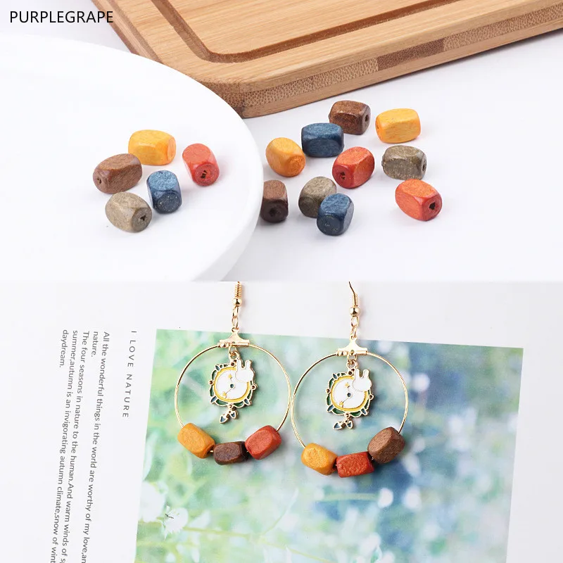 DIY Jewelry Perforated Wood Beads Accessories Solid Rectangular Simple Earrings Handmade Materials Bracelet Pendant 100pcs
DIY Jewelry Perforated Wood Beads Accessories Solid Rectangular Simple Earrings Handmade Materials Bracelet Pendant 100pcs