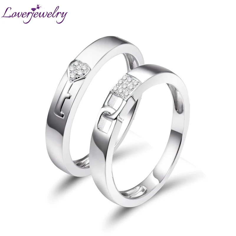 LOVERJEWELRY Hot Sale Couples Wedding Bands Rings Lock And Key Love Solid 18K White Gold Diamond Engagement Anniversary Ring
LOVERJEWELRY Hot Sale Couples Wedding Bands Rings Lock And Key Love Solid 18K White Gold Diamond Engagement Anniversary Ring