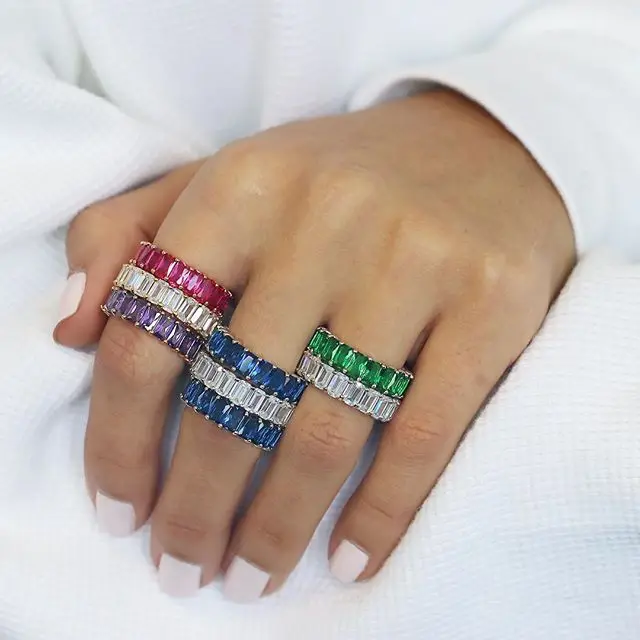 5 color 2019 new Design AAA rectangle full cz cubic zirconia engagement ring colorful cz fashion women jewelry
5 color 2019 new Design AAA rectangle full cz cubic zirconia engagement ring colorful cz fashion women jewelry