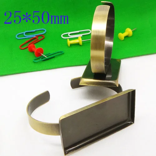 Wholesale-20pcs/в партии бронза под старину покрытая медью внутренняя 25*50 мм Камея