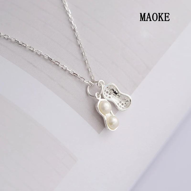 Promotions 925 SV Natural Freshwater Pearl Peanut Pendant Necklace Simple Fresh for Women's Fashion Gifts
Promotions 925 SV Natural Freshwater Pearl Peanut Pendant Necklace Simple Fresh for Women's Fashion Gifts