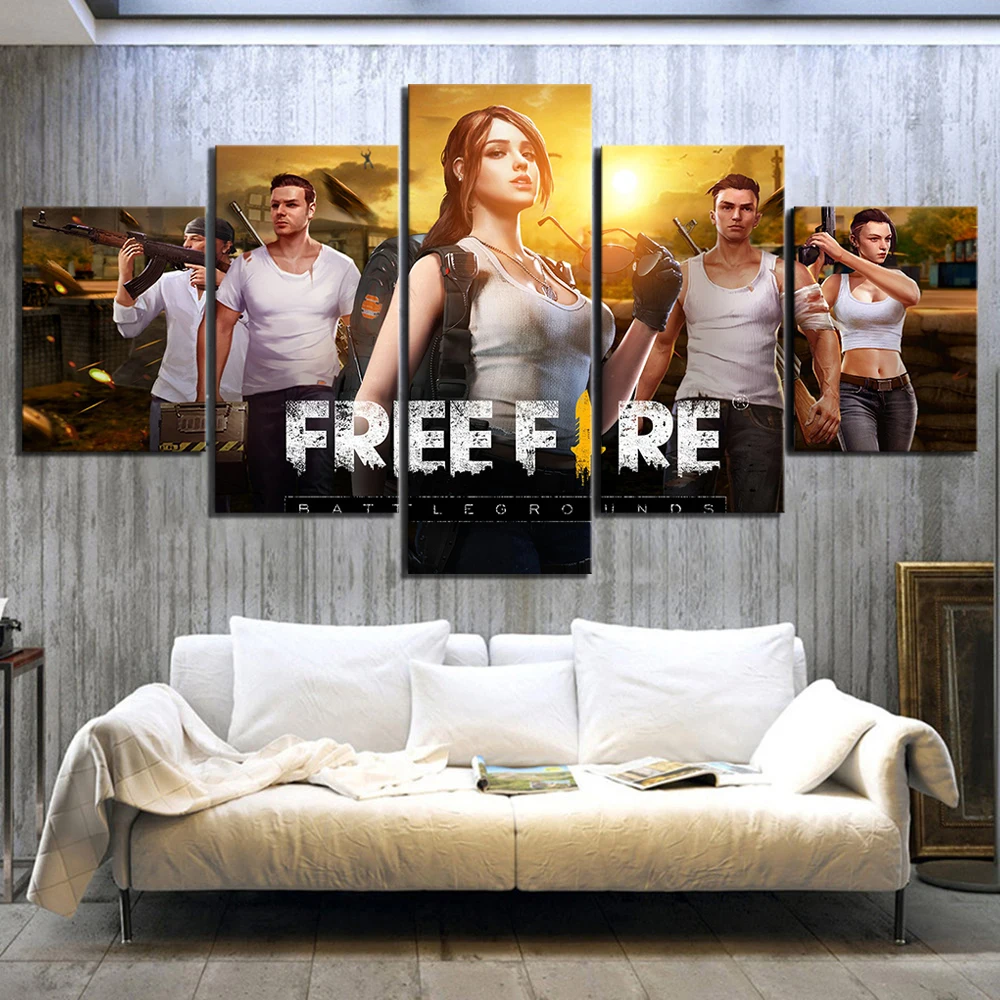 5 Piece HD Games Art Print Pictures Free Fire Battlegrounds Video Game Poster Paintings Canvas Art Paintings for Wall Decor
5 Piece HD Games Art Print Pictures Free Fire Battlegrounds Video Game Poster Paintings Canvas Art Paintings for Wall Decor
