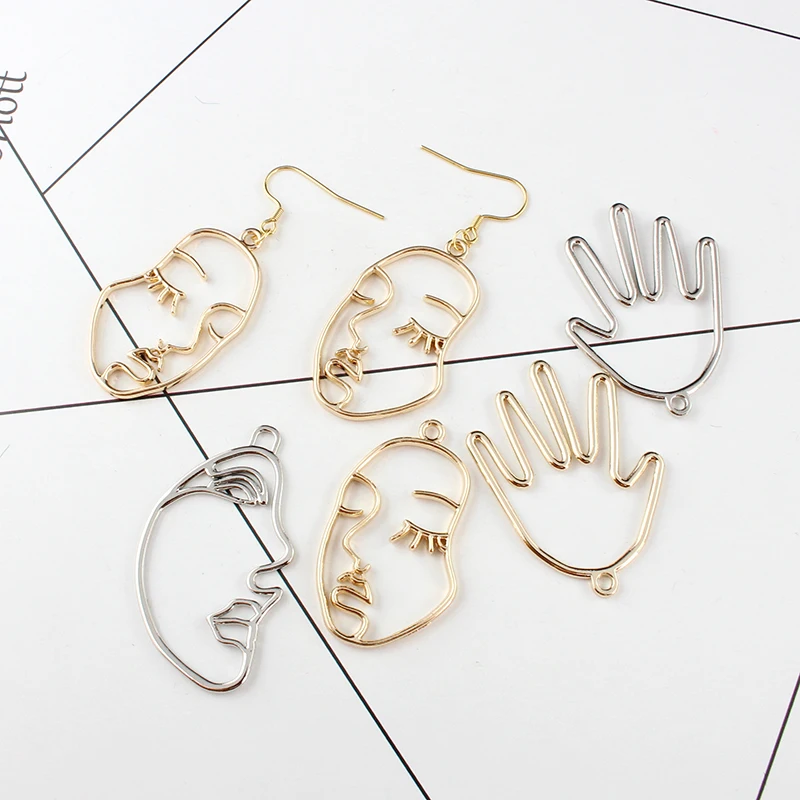 10PCS Wire Face Charm Hamsa Hand Pendant Abstract Face Pendant Bracelet Charms Earring Charms Jewelry Supplies Wholesale Charms
10PCS Wire Face Charm Hamsa Hand Pendant Abstract Face Pendant Bracelet Charms Earring Charms Jewelry Supplies Wholesale Charms
