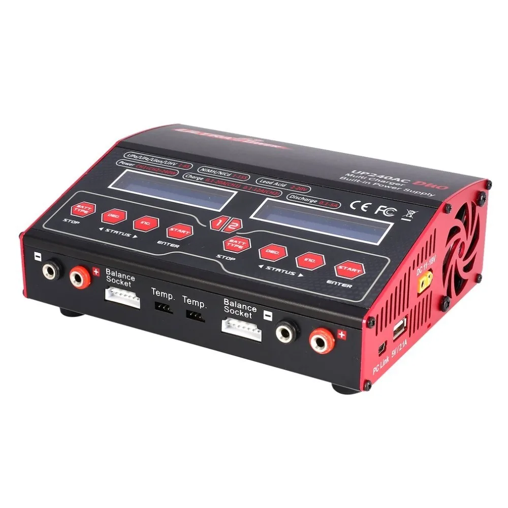 Ультра мощность до 240 AC DUO Вт 2в1 LiIo/LiPo/LiFe/NiMH/Nicd батарея RC Баланс Зарядное устройство