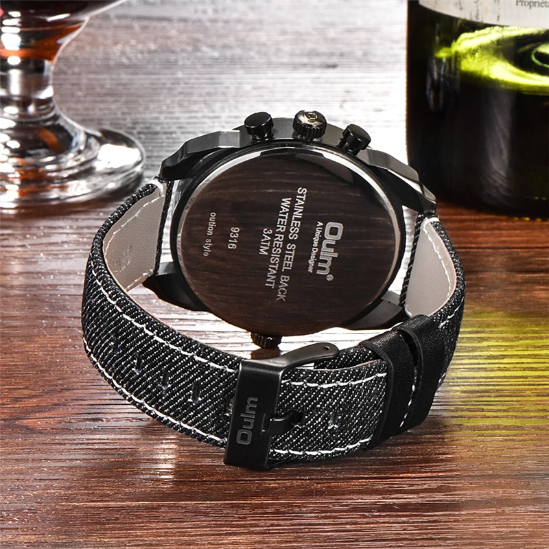 Oulm New Style Denim Blue Men's Watches Dual Time Zone Fashion Casual Male Wristwatch Sport Men Quartz Watch
Oulm New Style Denim Blue Men's Watches Dual Time Zone Fashion Casual Male Wristwatch Sport Men Quartz Watch