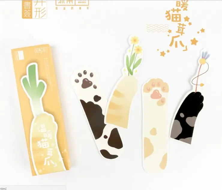 30pcs/pack New Cat Claw Bookmark Paper Bookmarkers Promotional Gift Stationery Film Bookmarks For Books Book Markers
30pcs/pack New Cat Claw Bookmark Paper Bookmarkers Promotional Gift Stationery Film Bookmarks For Books Book Markers