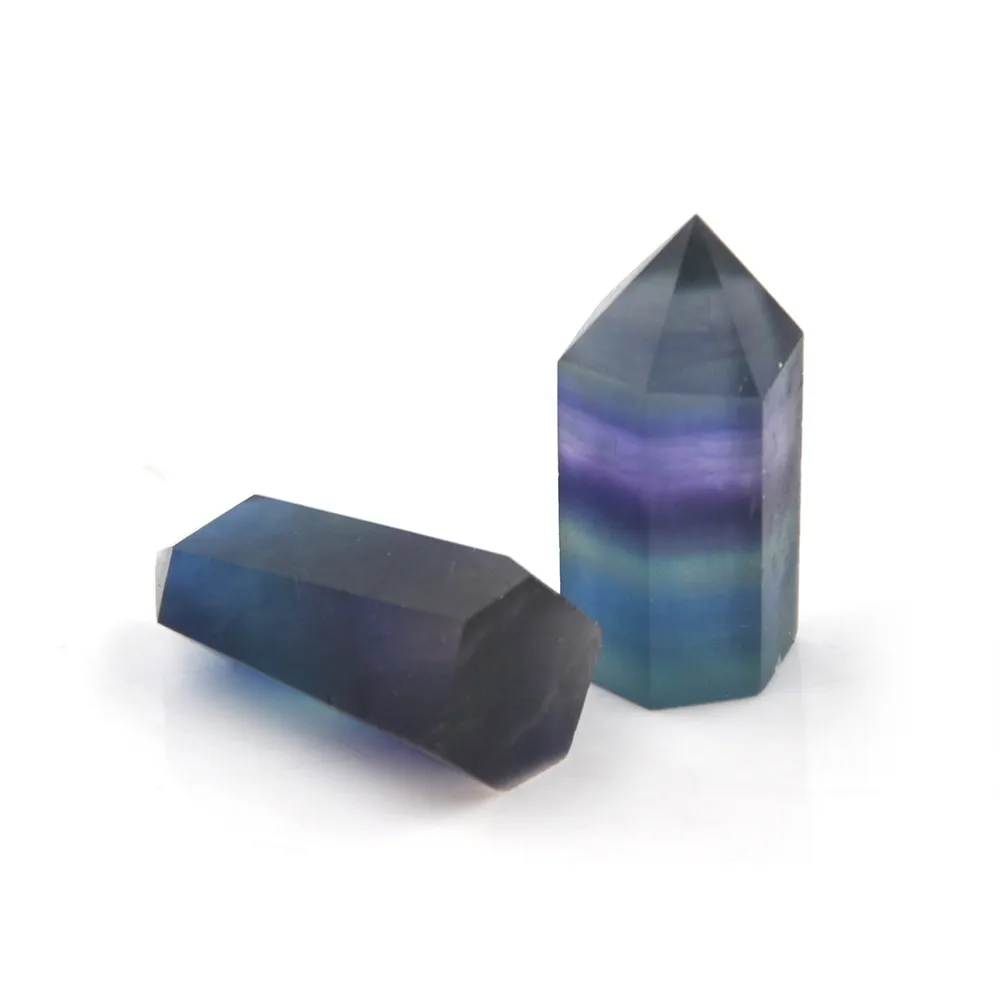 Hot Healing hexagonal wand processing stone Natural Fluorite Crystal Colorful Striped Quartz Crystal Stone
Hot Healing hexagonal wand processing stone Natural Fluorite Crystal Colorful Striped Quartz Crystal Stone