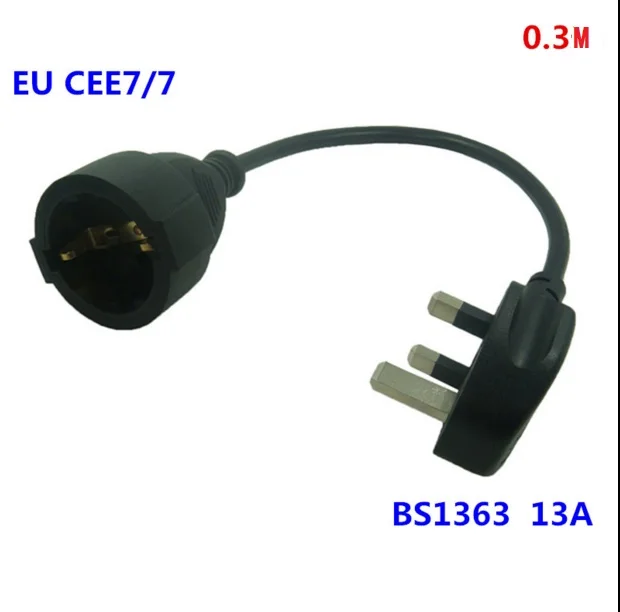 UK plug BS1363 13A to CEE 7/7 European Female Schuko Socket Adapter Cable FOR UPS/PDU Extension Power Cord
UK plug BS1363 13A to CEE 7/7 European Female Schuko Socket Adapter Cable FOR UPS/PDU Extension Power Cord