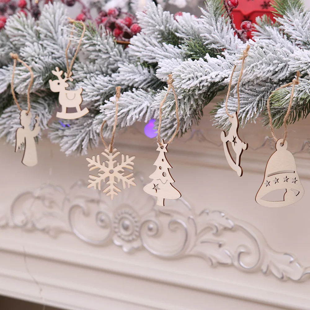 10pcs/pack Diy Wooden Wooden Christmas Decorations Bell Snowflake Angel Elk Christmas Tree Decorations New Year Gift For Kids
10pcs/pack Diy Wooden Wooden Christmas Decorations Bell Snowflake Angel Elk Christmas Tree Decorations New Year Gift For Kids