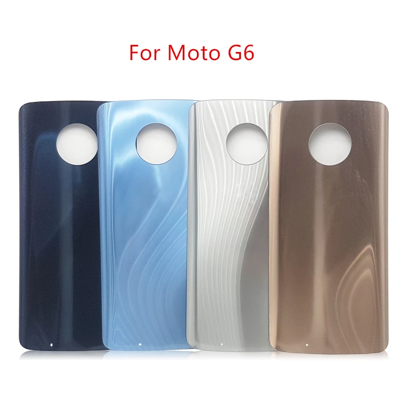 Для Motorola Moto G6 стекло задняя крышка для аккумулятора двери корпус ЗАМЕНА Запасные