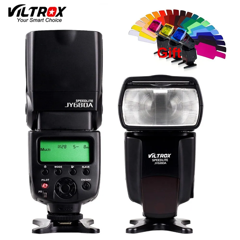 VILTROX JY 680A Универсальный Камера ЖК дисплей Вспышка Speedlite для Canon 1300D 1200D 760D 750D 80D 5D 7D