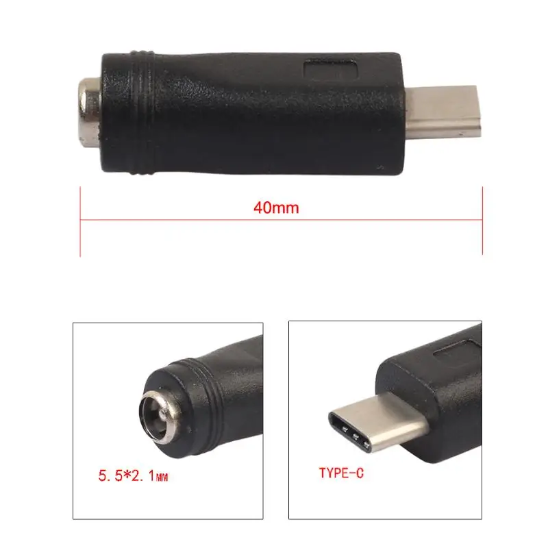 DC Power Adapter Type-C USB-C Male to 5.5x2.1mm Female Jack Converter Connector Plug for Laptop Notebook PC Computer Adapters
DC Power Adapter Type-C USB-C Male to 5.5x2.1mm Female Jack Converter Connector Plug for Laptop Notebook PC Computer Adapters