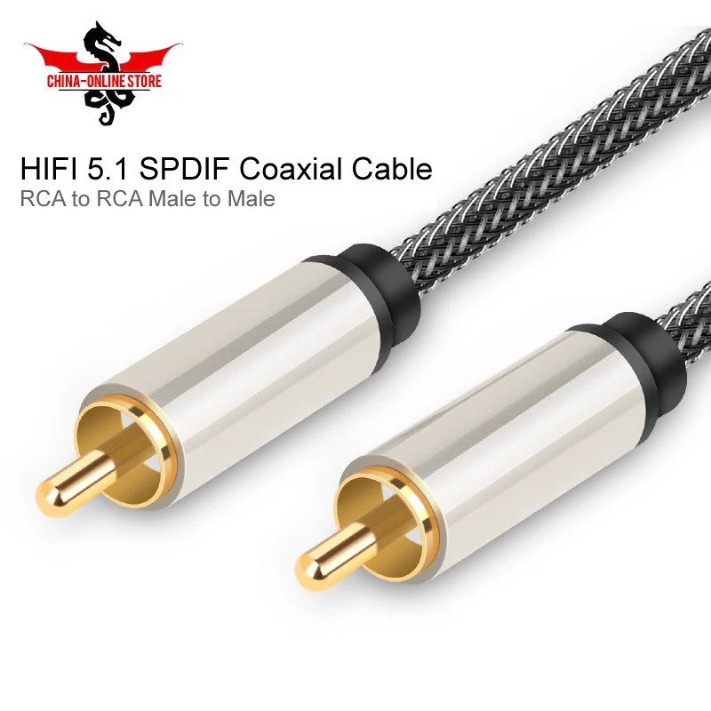 HIFI 5 1 SPDIF RCA коаксиальный Aux цифровой кабель адаптер Jack AV вспомогательный аудио