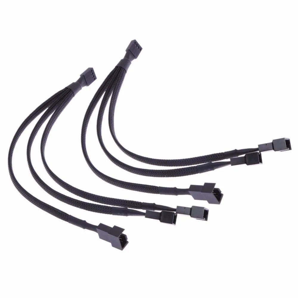 2PCS 3-Pin Female to 4 x 3-Pin Male Computer Case Fan Splitter Power Connector Black Sleeved Adapter Cable
2PCS 3-Pin Female to 4 x 3-Pin Male Computer Case Fan Splitter Power Connector Black Sleeved Adapter Cable