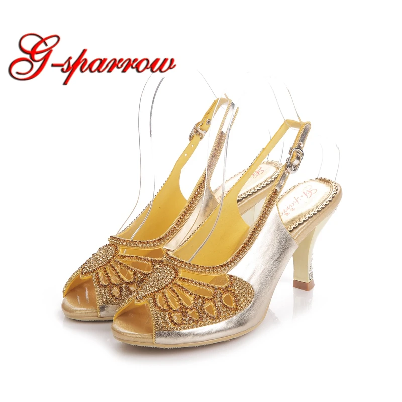 Gladiator Sandals Gold Rhinestone Stiletto Heel Summer Sandal Peep Toe Wedding Party Shoes with Back Straps Plus Size 11
Gladiator Sandals Gold Rhinestone Stiletto Heel Summer Sandal Peep Toe Wedding Party Shoes with Back Straps Plus Size 11