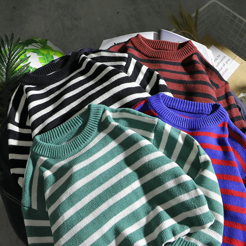 свитер мужской Fall 2019 New Fashion Couple Bf Style Korean Edition Student Sweater Hip-Hop Stripe Round-neck Knitted Sweater
свитер мужской Fall 2019 New Fashion Couple Bf Style Korean Edition Student Sweater Hip-Hop Stripe Round-neck Knitted Sweater