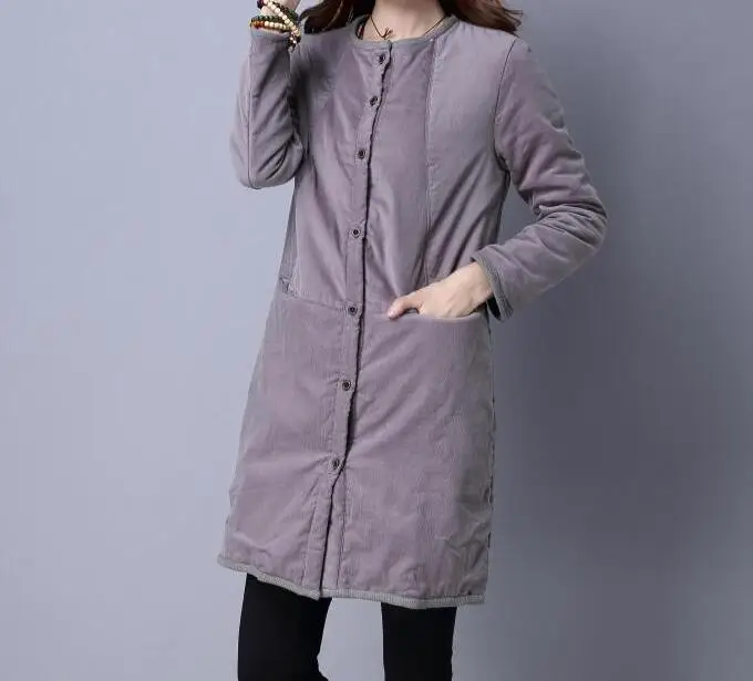 M-2XL Hot 2019 Spring Women New Fashion Medium - length corduroy jacket with a lightweight cotton jacket
M-2XL Hot 2019 Spring Women New Fashion Medium - length corduroy jacket with a lightweight cotton jacket