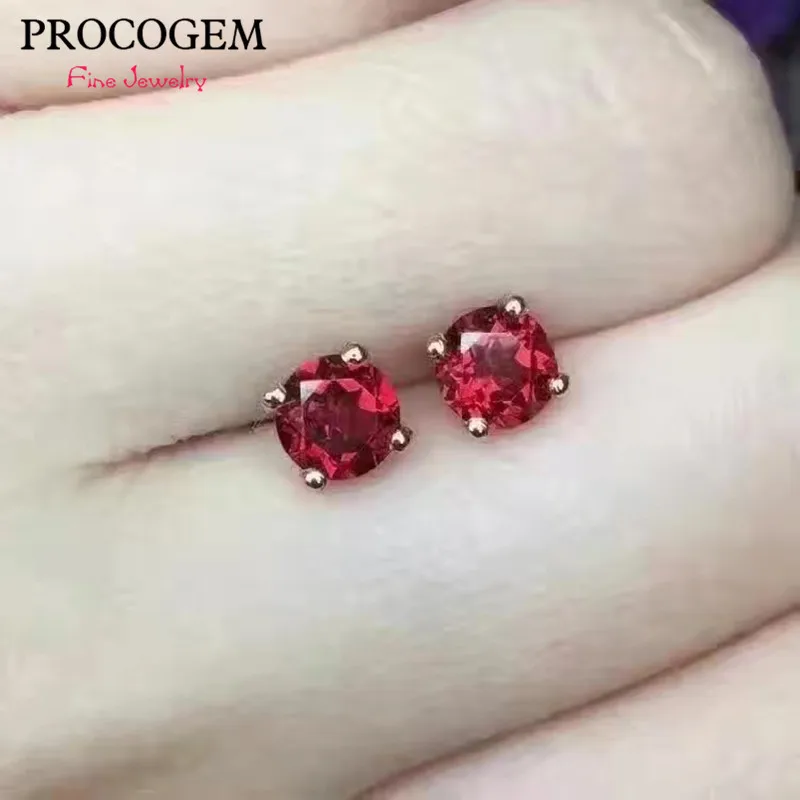 Procogem Elegant Natural Garnet Stud Earrings Round Genuine Gemstones 925 Sterling silver fine Jewelry Earrings for Ladies #380
Procogem Elegant Natural Garnet Stud Earrings Round Genuine Gemstones 925 Sterling silver fine Jewelry Earrings for Ladies #380