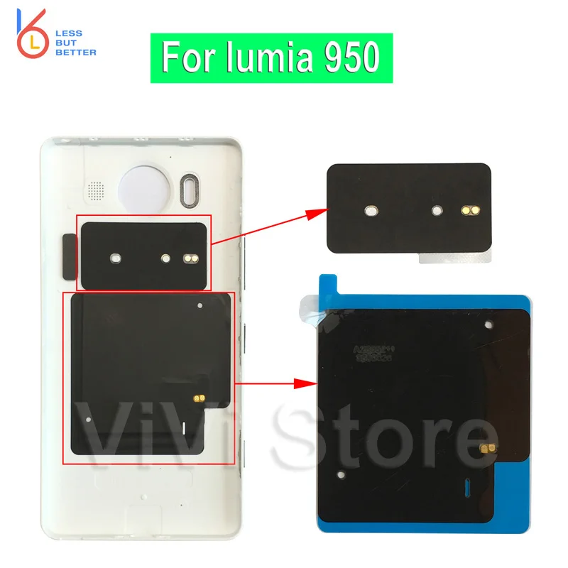 Для Microsoft Lumia 950 задняя крышка чехол NFC чип + Qi Беспроводное зарядное устройство