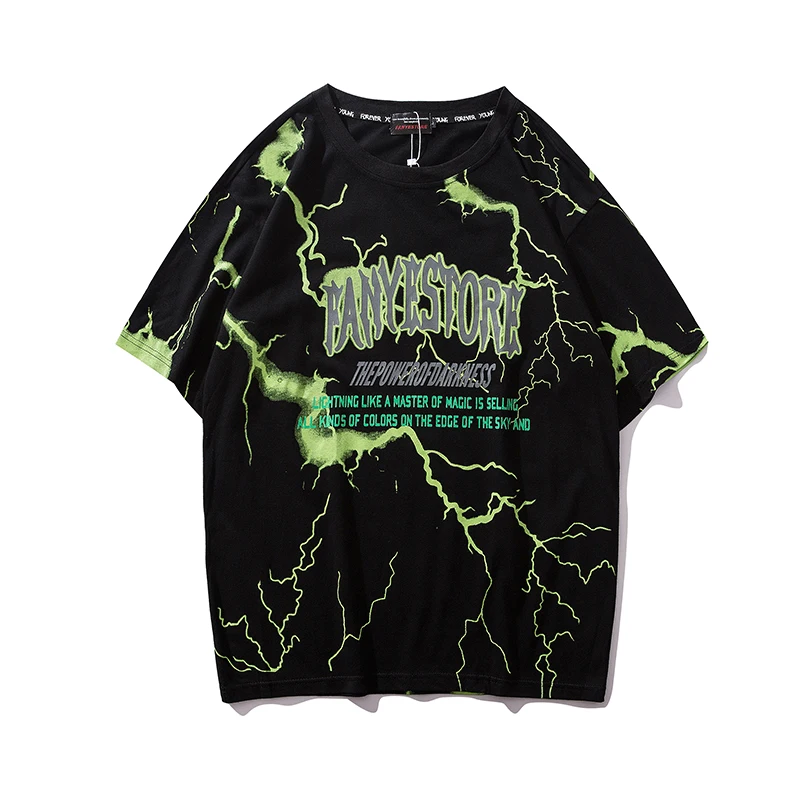 Summer New Ulzzang Harajuku Korean Hipster Large Size Lightning Print Women's T Shirt Loose Fashion Casual Tops
Summer New Ulzzang Harajuku Korean Hipster Large Size Lightning Print Women's T Shirt Loose Fashion Casual Tops