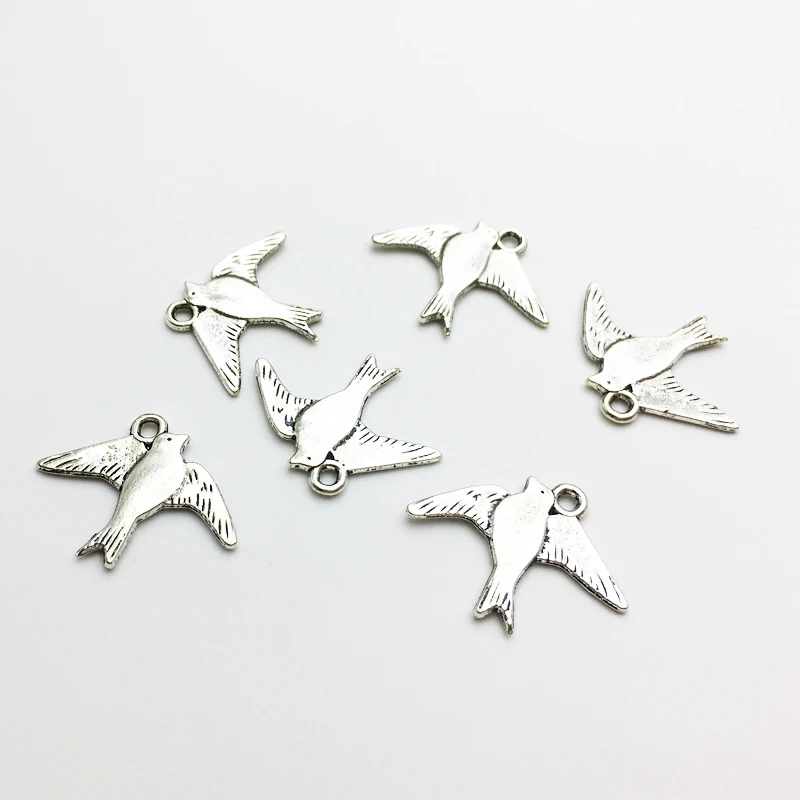 30pcs/lot Alloy Charms Pendant bird Silver Plated Color 22*17 mm Jewelry Making DIY Charms Handmade Crafts
30pcs/lot Alloy Charms Pendant bird Silver Plated Color 22*17 mm Jewelry Making DIY Charms Handmade Crafts