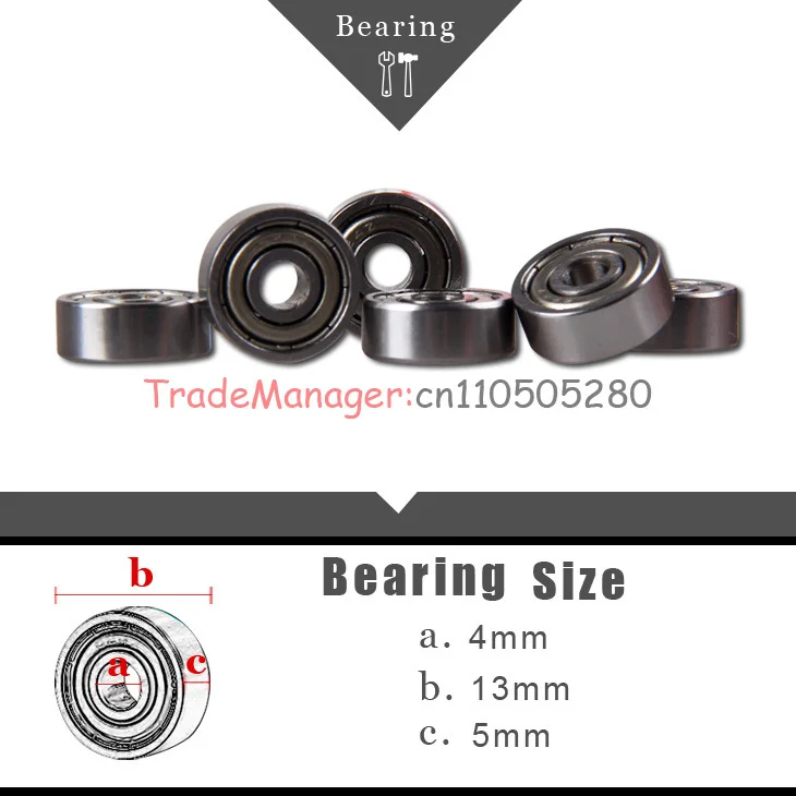 10pcs 4*13*5 (624) mm Miniature Ball Bearings 4*13*5 (624) mm MR105zz Free shipping Brand new imported bearings Spare parts
10pcs 4*13*5 (624) mm Miniature Ball Bearings 4*13*5 (624) mm MR105zz Free shipping Brand new imported bearings Spare parts