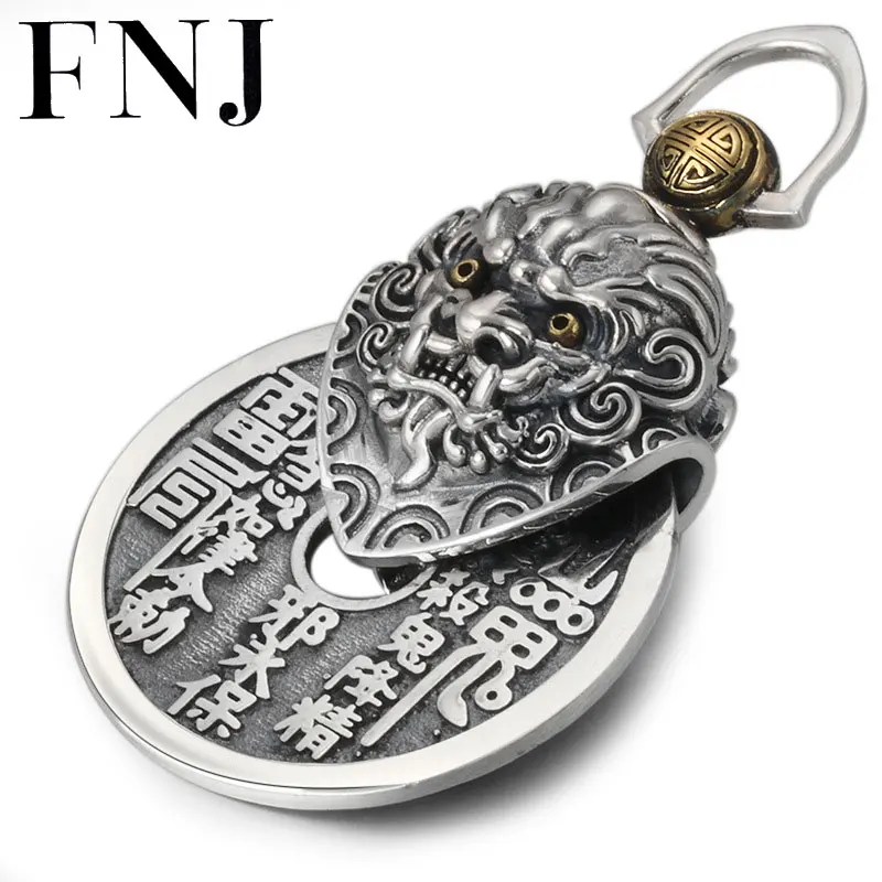 FNJ 925 Silver Pendant Lucky Good Luck Pixiu Skull Hang Original Pure S925 Thai Silver Pendants for Women Jewelry Making
FNJ 925 Silver Pendant Lucky Good Luck Pixiu Skull Hang Original Pure S925 Thai Silver Pendants for Women Jewelry Making