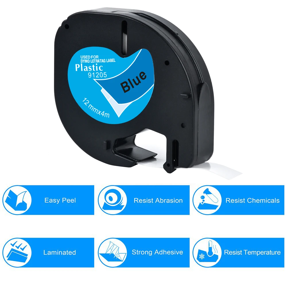 CIDY 100pcs LT91205 LT 91205 91335 91225 12mm Black on blue Compatible DYMO LetraTag Plastic Tape LT91201 59426 for LT-100H
CIDY 100pcs LT91205 LT 91205 91335 91225 12mm Black on blue Compatible DYMO LetraTag Plastic Tape LT91201 59426 for LT-100H