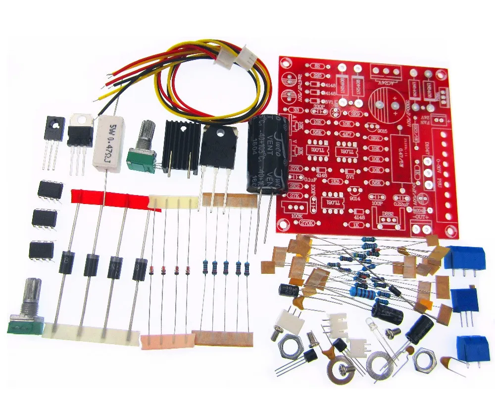 new 5sets/lot Red 0-30V 2mA-3A Continuously Adjustable DC Regulated Power Supply DIY Kit for school education lab
new 5sets/lot Red 0-30V 2mA-3A Continuously Adjustable DC Regulated Power Supply DIY Kit for school education lab