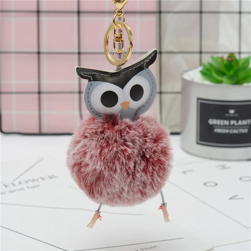 Owl Faux Rabbit Fur Pompom Keychain Fluffy Two Color Animal Fur Ball Pendant Key Rings Key Holder Bag Ornament for Women EH851
Owl Faux Rabbit Fur Pompom Keychain Fluffy Two Color Animal Fur Ball Pendant Key Rings Key Holder Bag Ornament for Women EH851
