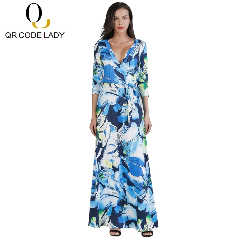 QR Brand Autumn Dress Women 2018 Casual Plus Size Vintage Print Long Dress Female Sexy V Neck Split Boho Beach Maxi Dresses 2XL
QR Brand Autumn Dress Women 2018 Casual Plus Size Vintage Print Long Dress Female Sexy V Neck Split Boho Beach Maxi Dresses 2XL