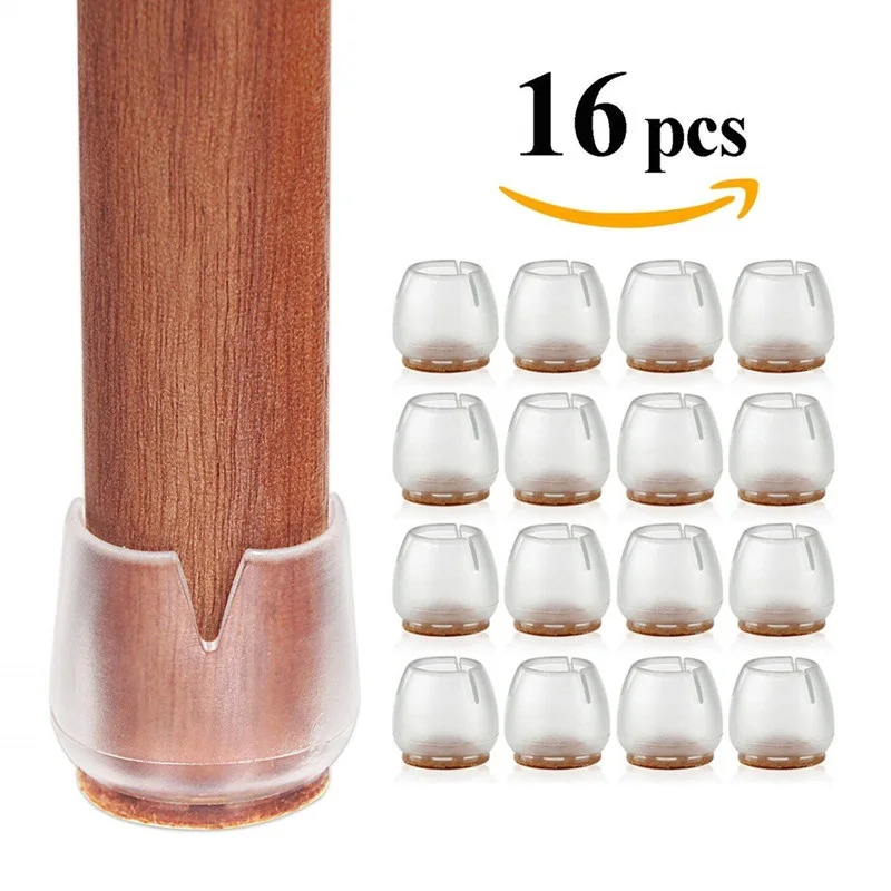 16PCS Non-Slip Silicone Chair Leg Caps Feet Bottom Cover Pads Furniture Table Wood Floor Protectors Transparent Round Cups
16PCS Non-Slip Silicone Chair Leg Caps Feet Bottom Cover Pads Furniture Table Wood Floor Protectors Transparent Round Cups
