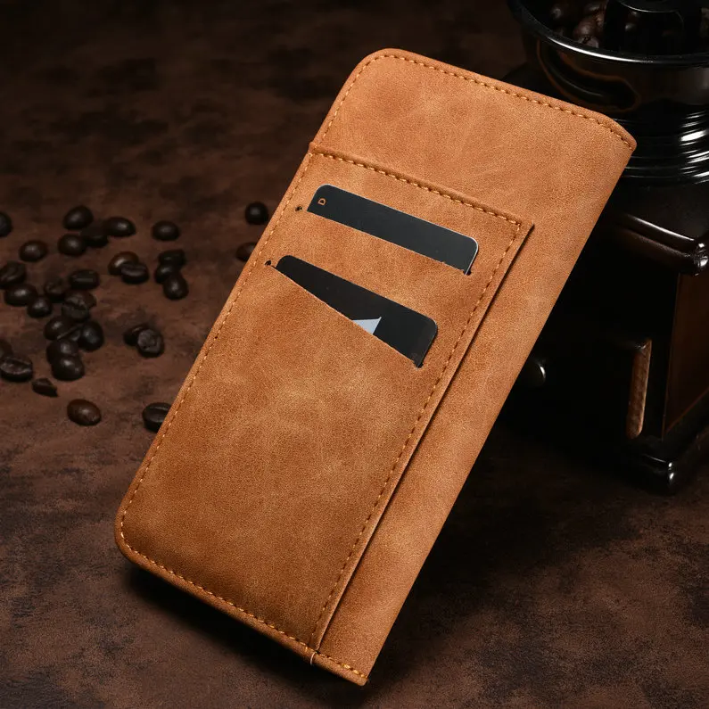 Брендовый кожаный чехол-книжка с откидной крышкой для iphone 7 8 Plus чехол-кошелек
