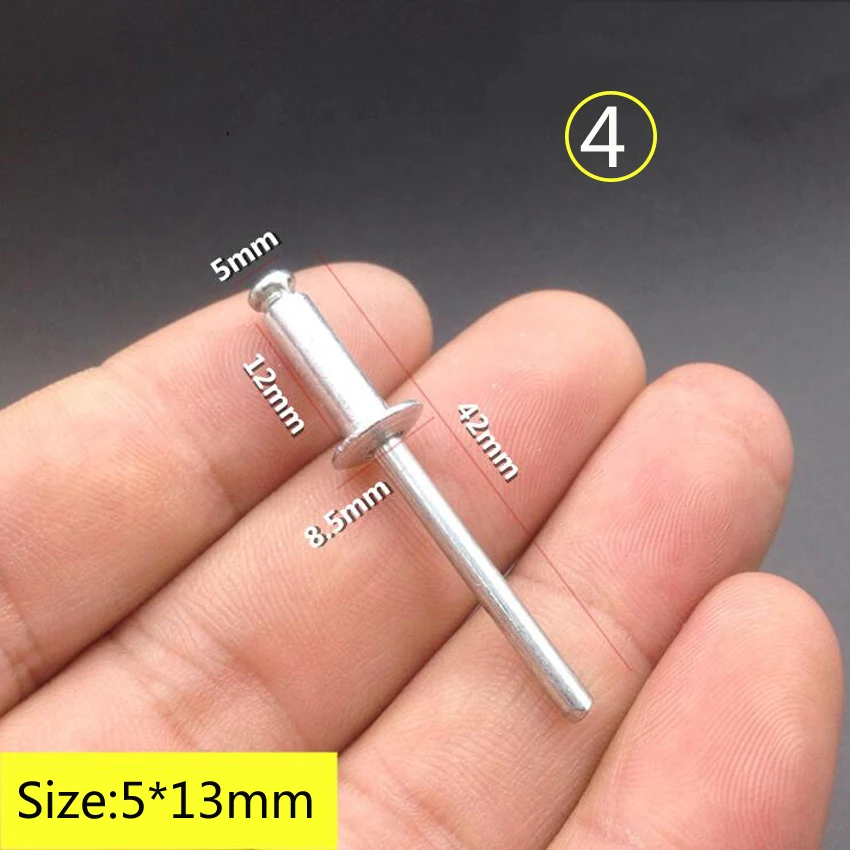 Hot selling 1KG/box M3.2/M4/M5 Aluminum Blind Rivet Round Head Rivets Nail Decoration Pop Rivets
Hot selling 1KG/box M3.2/M4/M5 Aluminum Blind Rivet Round Head Rivets Nail Decoration Pop Rivets
