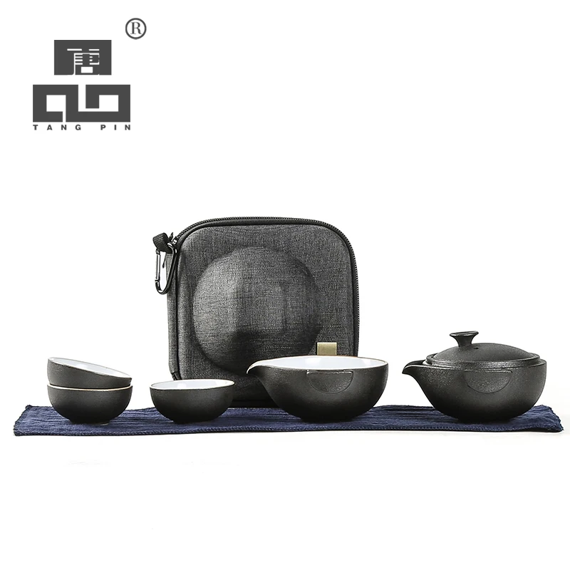 TANGPIN black crockery ceramic teapot teacups a tea sets portable travel tea sets with travel bag
TANGPIN black crockery ceramic teapot teacups a tea sets portable travel tea sets with travel bag